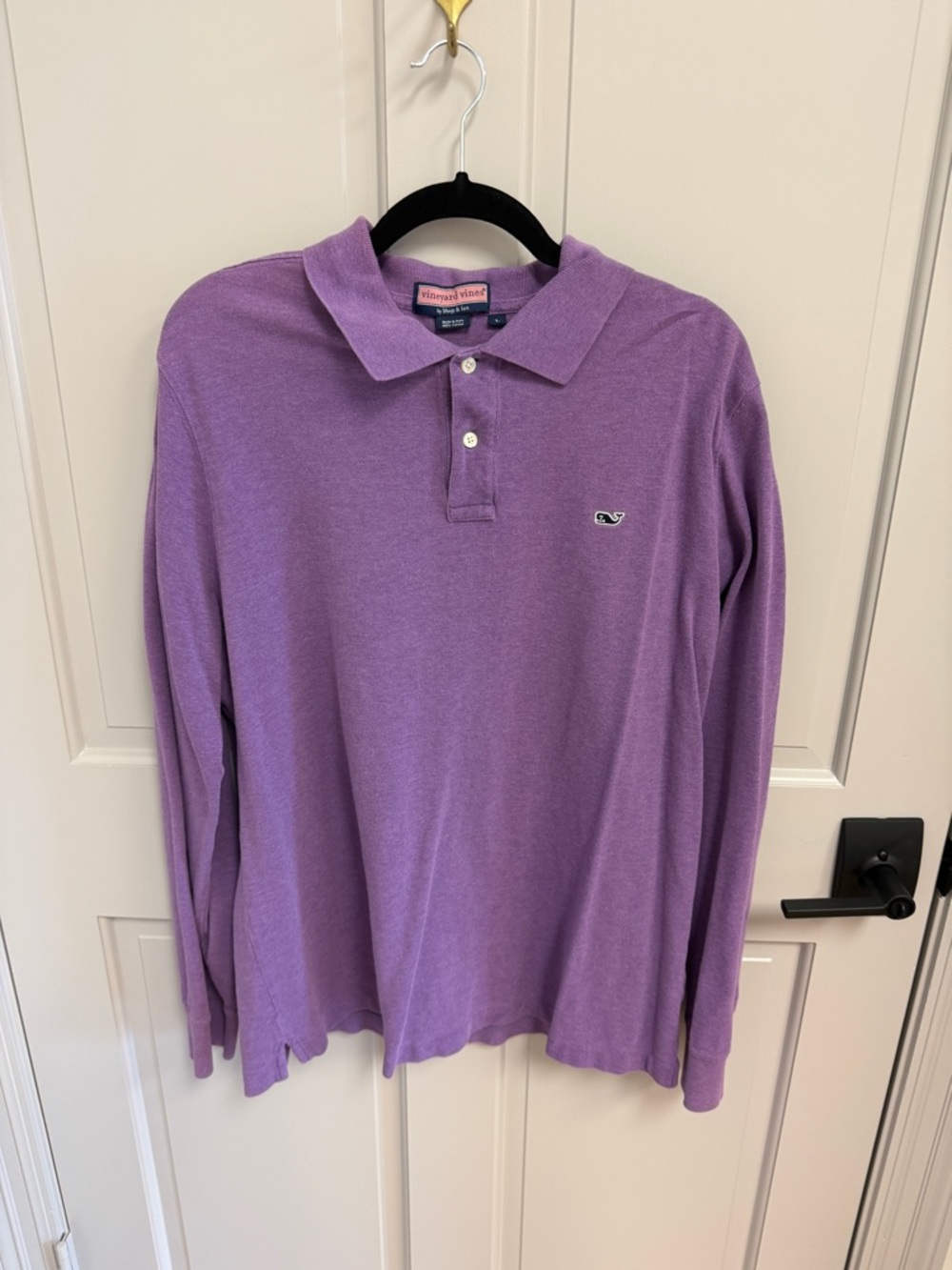 Vineyard Vines Purple Long-Sleeve Polo Shirt